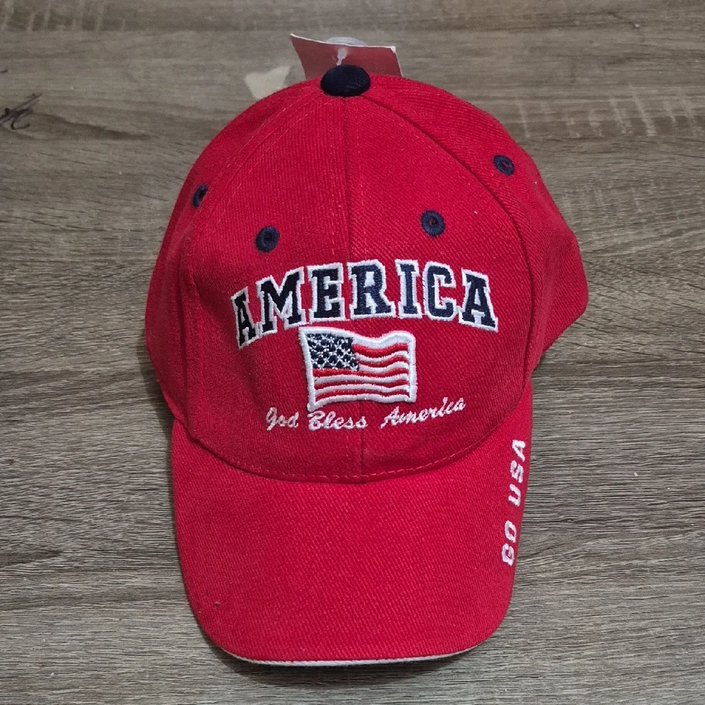 Colosseum Red Patriotic Baseball Cap